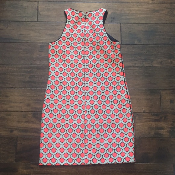 ‼️CLOSET SALE‼️ NWOT Trina Turk Coral Geometric Print Rosalynn Sleeveless Dress - Picture 7 of 7